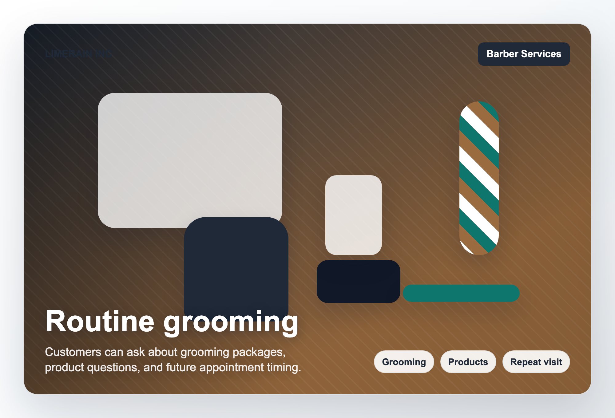 Routine grooming visual for LIMERAIN INC